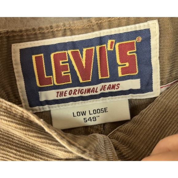 Levis 549 Low Loose Corduroy Pants Mens 36x29 Tan Brown - SIZE‎ NOTE - Picture 4 of 9